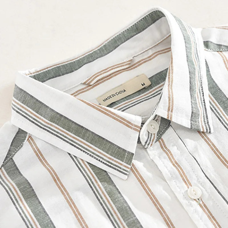 Japan Style Men Cotton Shirt