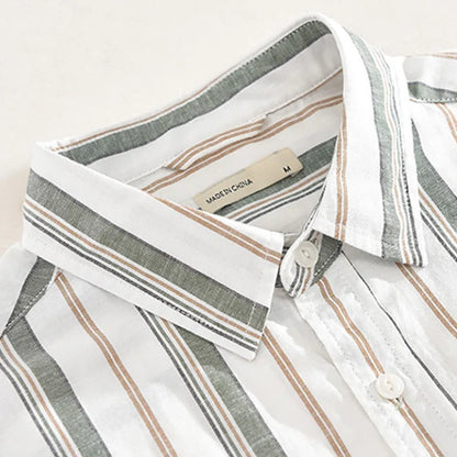 Japan Style Men Cotton Shirt